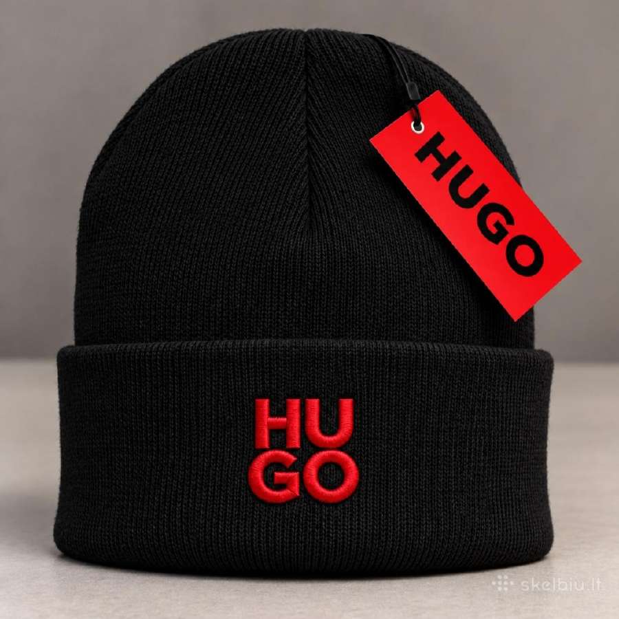 Balta arba juoda Hugo stiliaus žieminė kepurė - nuotraukos Nr. 6