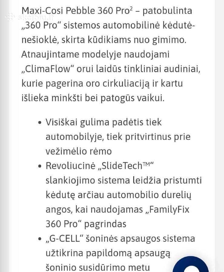 Maxi Cosi Pebble 360 Pro autokedute - nuotraukos Nr. 6