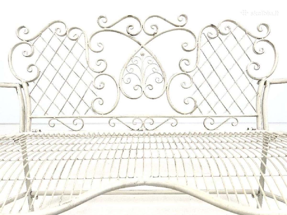 Provanso stiliaus metalinis sodo suoliukas 2v - nuotraukos Nr. 7