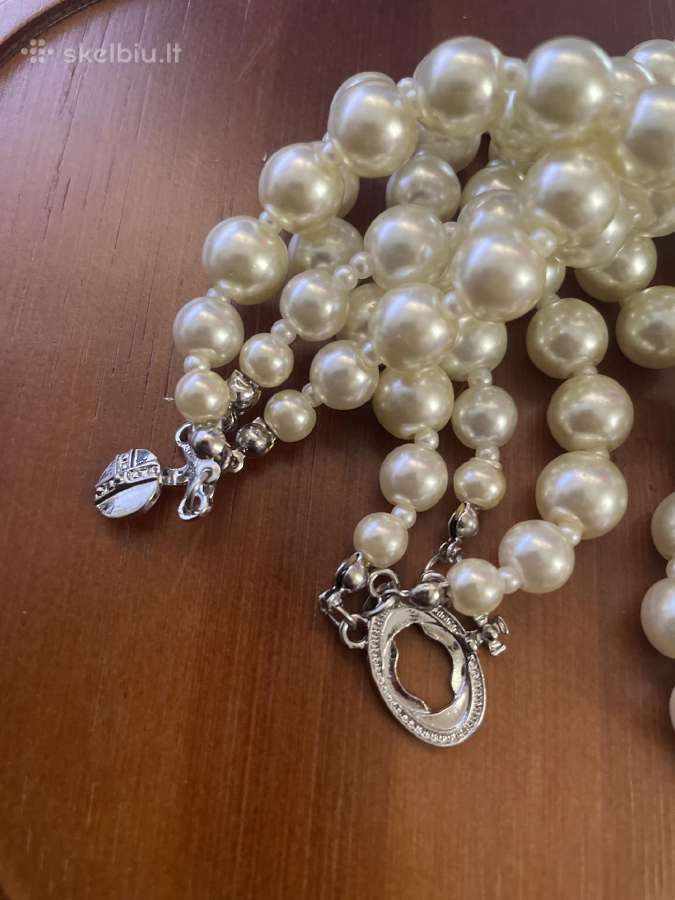 Vivienne Westwood Three Row Pearl Drop Choker - nuotraukos Nr. 3