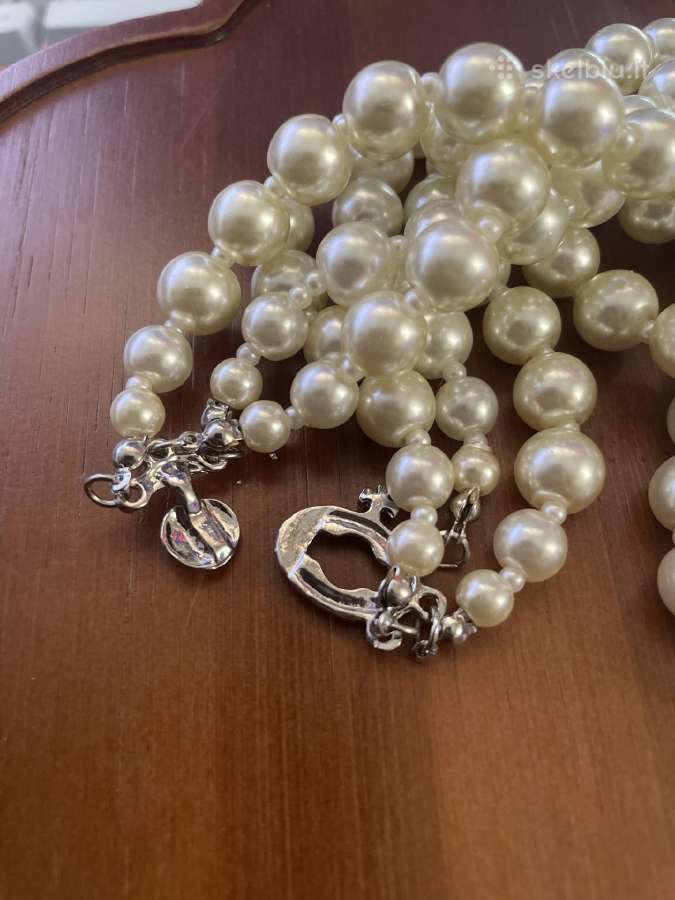 Vivienne Westwood Three Row Pearl Drop Choker - nuotraukos Nr. 4