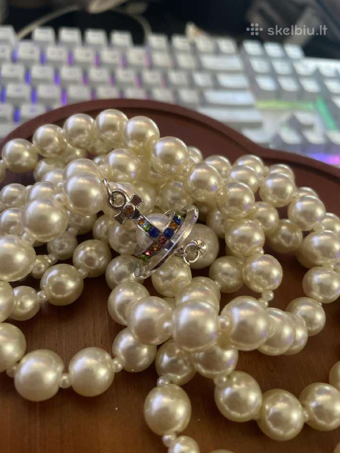 Vivienne Westwood Three Row Pearl Drop Choker - nuotraukos Nr. 5