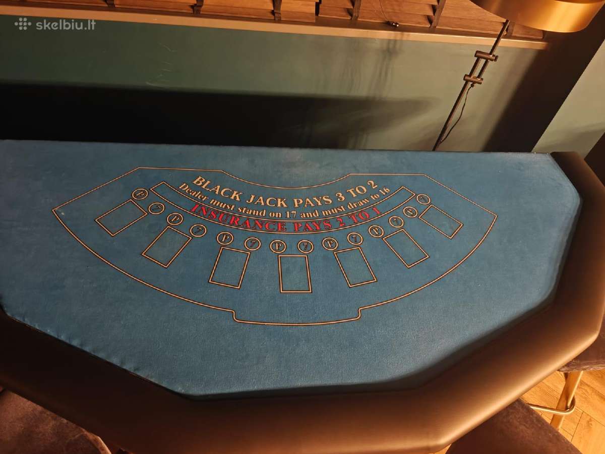 Parduodu Black Jack stalą su kortom ir žetonais - nuotraukos Nr. 4