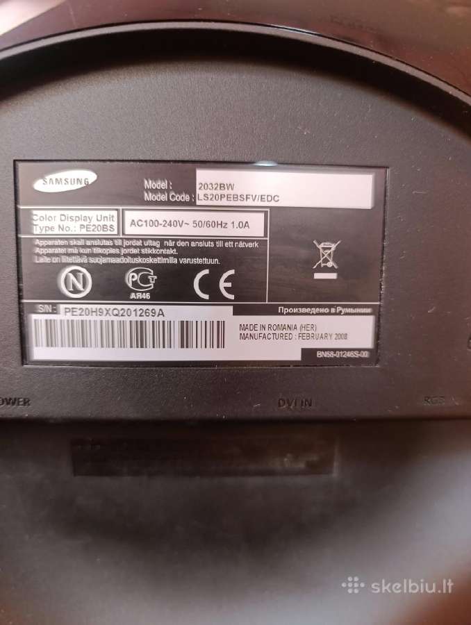 Samsung Syncmaster 2032bw monitorius - nuotraukos Nr. 2