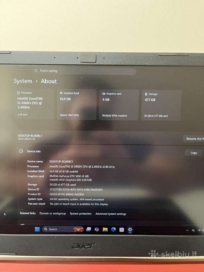 Acer Nitro 5 - nuotraukos Nr. 9