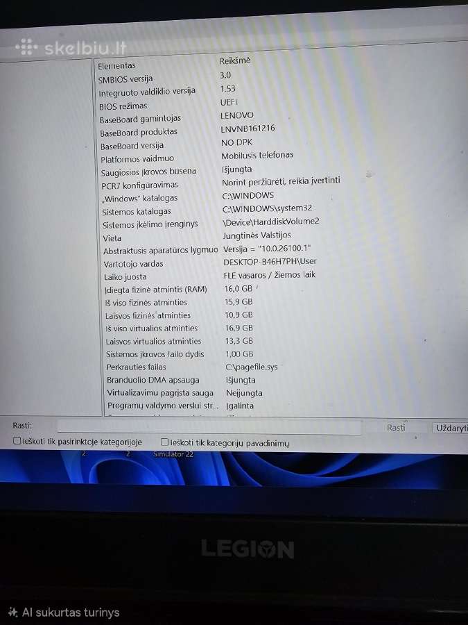 Lenovo legion - nuotraukos Nr. 3