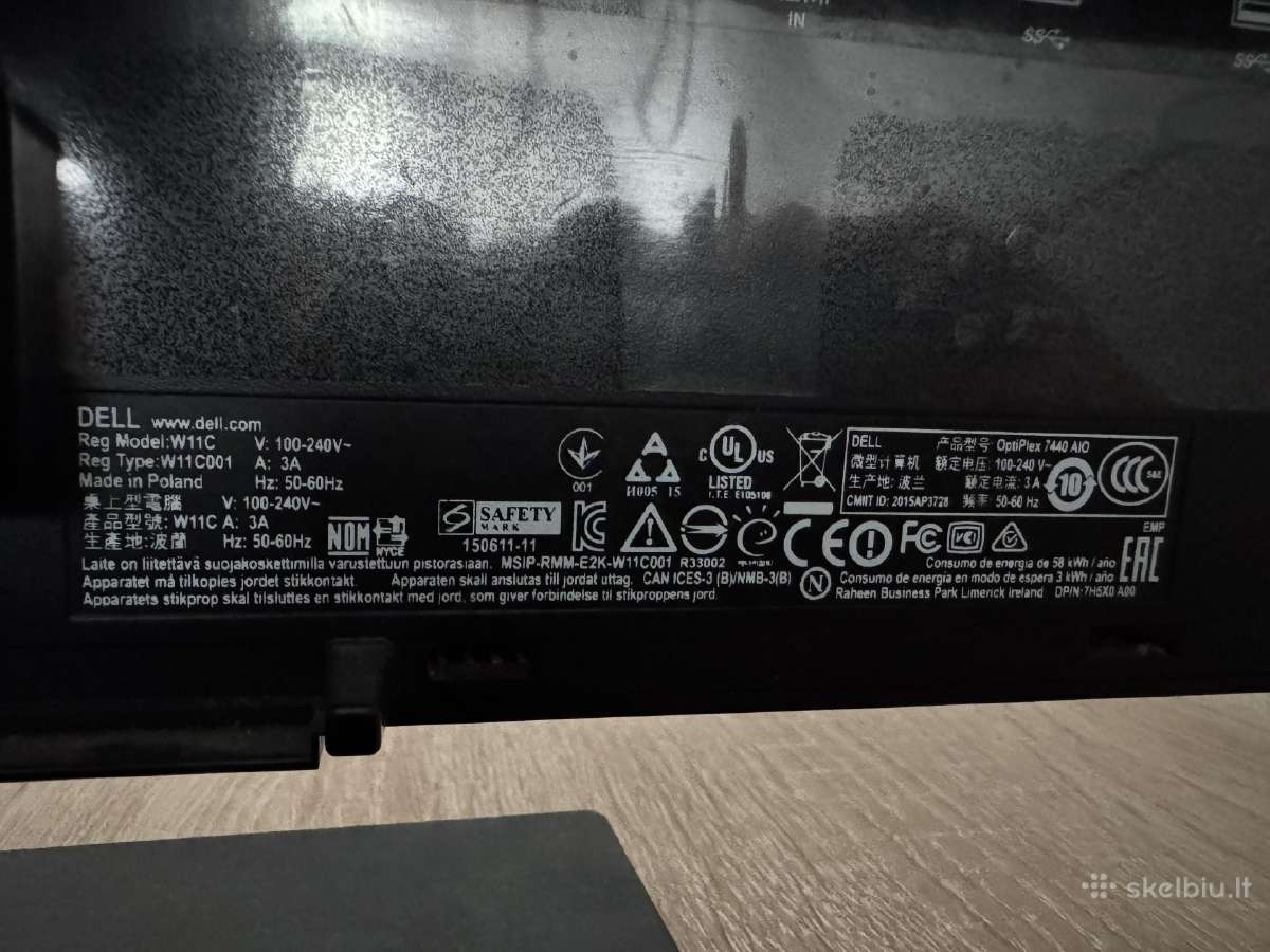 Dell Optiplex 7440 Aio 23.8" Core i7 - nuotraukos Nr. 5