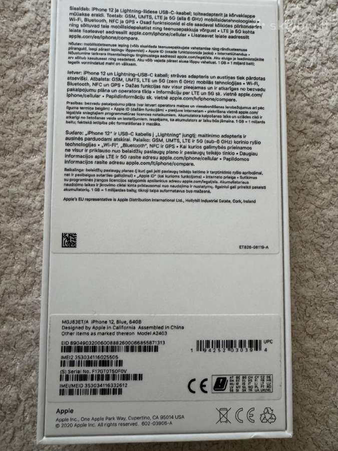 iPhone 12, 64 GB idealaus stovio - nuotraukos Nr. 5