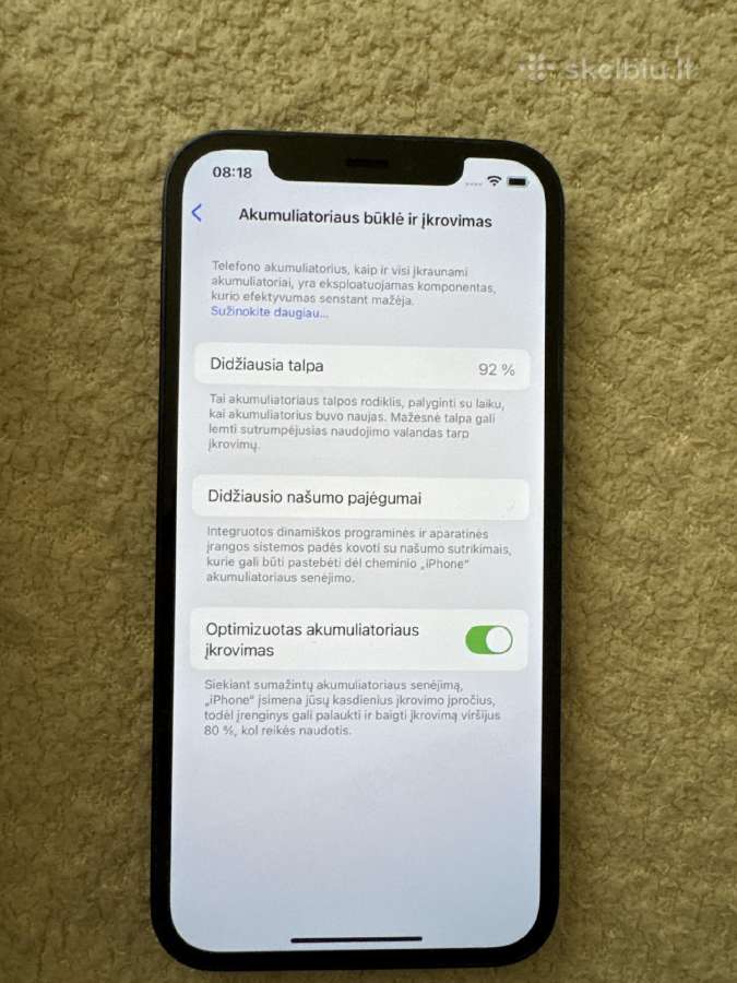 iPhone 12, 64 GB idealaus stovio - nuotraukos Nr. 6