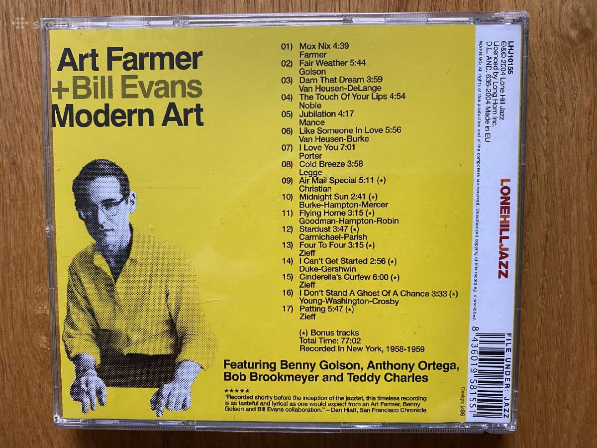 Originalus Art Farmer + Bill Evans – Modern Art CD - nuotraukos Nr. 2