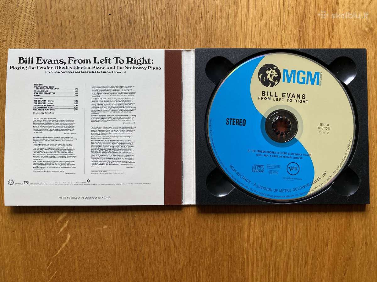 Originalus Bill Evans – From Left To Right CD - nuotraukos Nr. 2