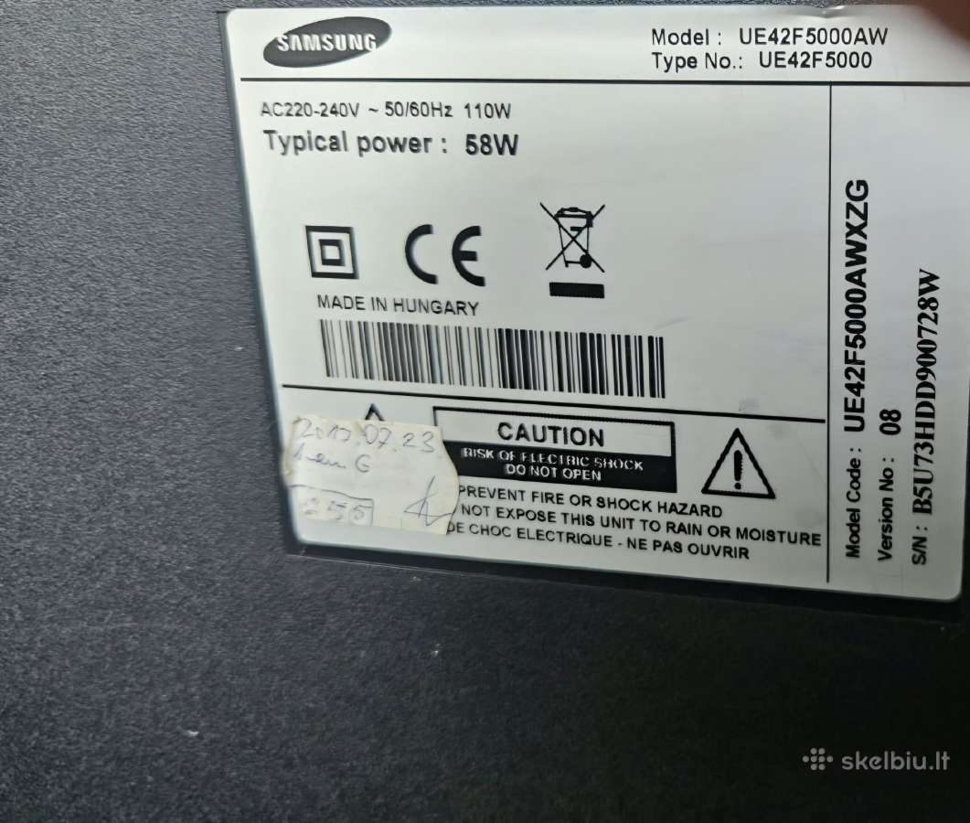 Televizorius Samsung LED L42" 107 cm Ue42f5000 aw - nuotraukos Nr. 2