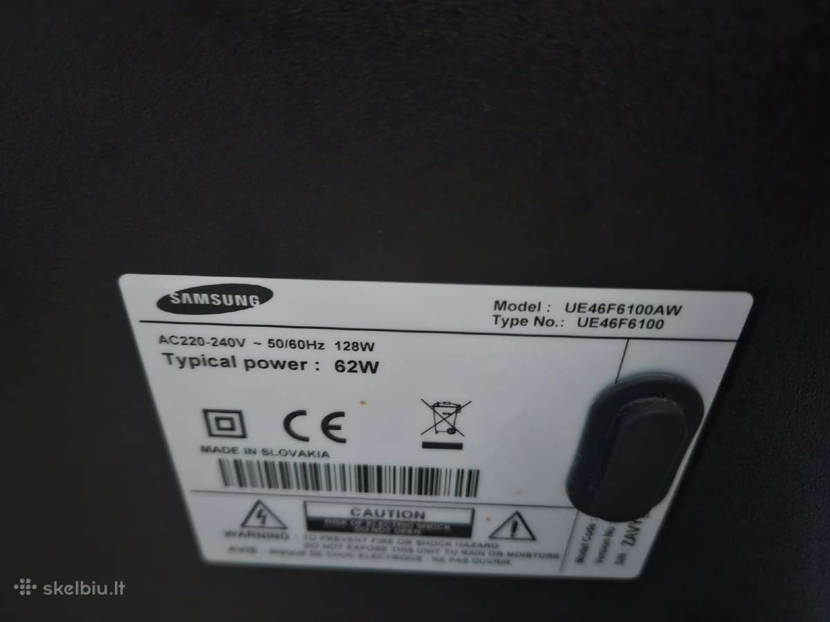 Televizorius Samsung LED 46" 117 cm Ue46f6100 Aw - nuotraukos Nr. 2