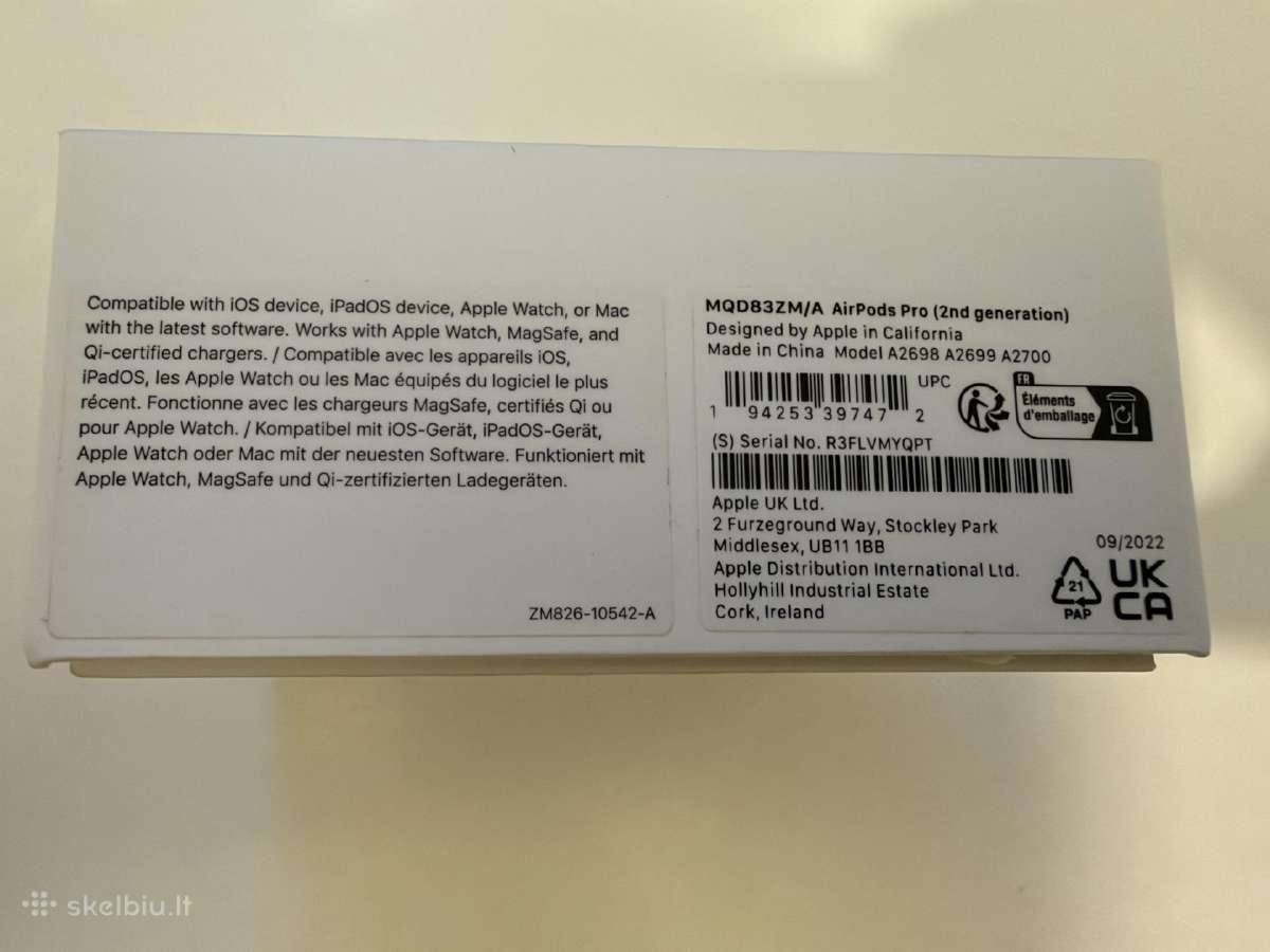 Originalios Apple Airpods Pro 2 - nuotraukos Nr. 13