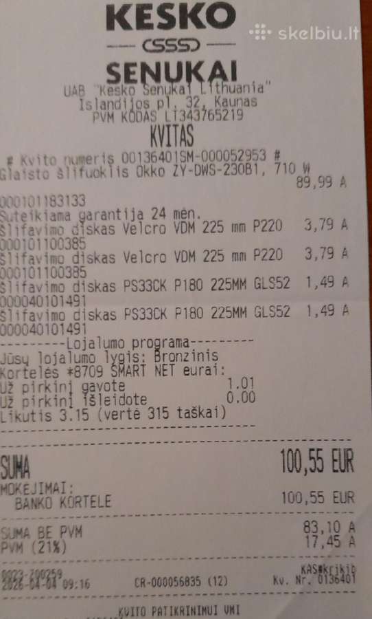 Glaito šlifuoklis Oko Zy-dws 230b1 - nuotraukos Nr. 4