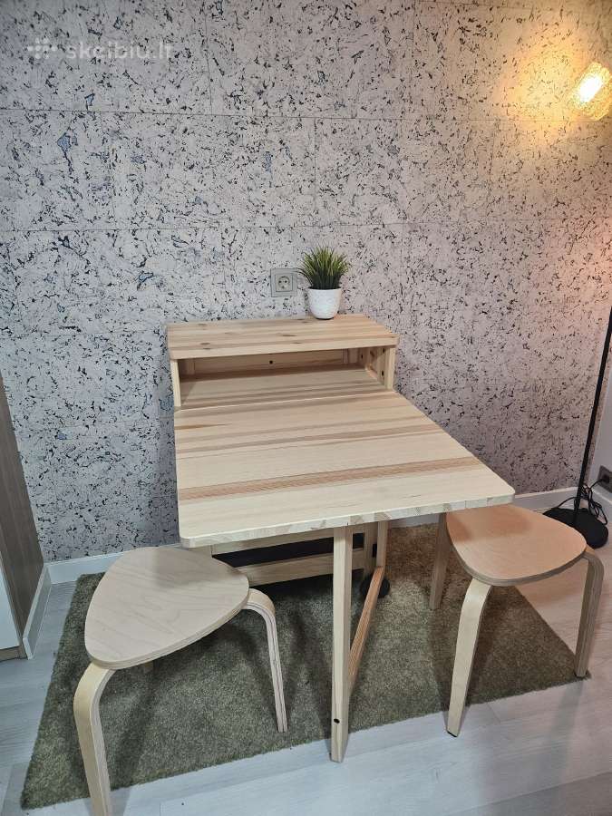 Ikea medinis stalas + Ikea medinės kėdės - nuotraukos Nr. 2