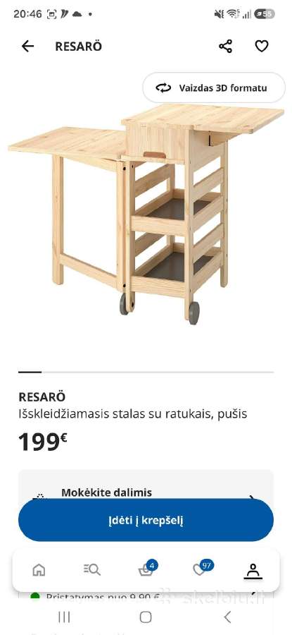 Ikea medinis stalas + Ikea medinės kėdės - nuotraukos Nr. 7