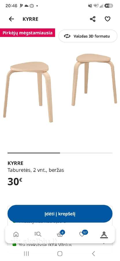 Ikea medinis stalas + Ikea medinės kėdės - nuotraukos Nr. 8