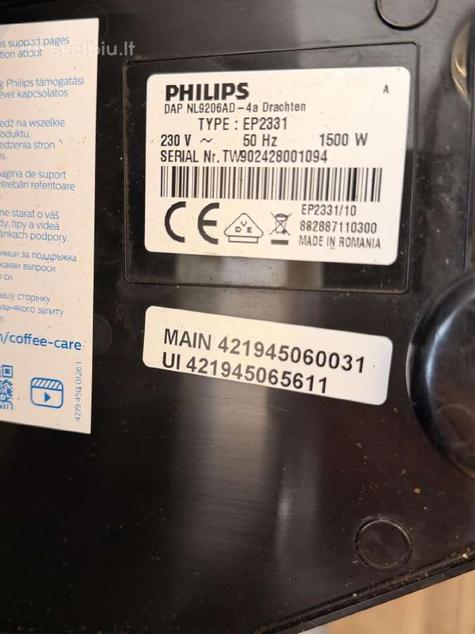 Philips Ep2331 automatinis kavos aparatas - nuotraukos Nr. 3