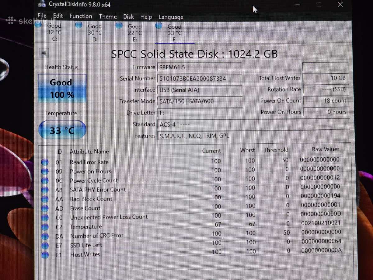 Silicon Power A55 1tb/crucial Bx500 - nuotraukos Nr. 6