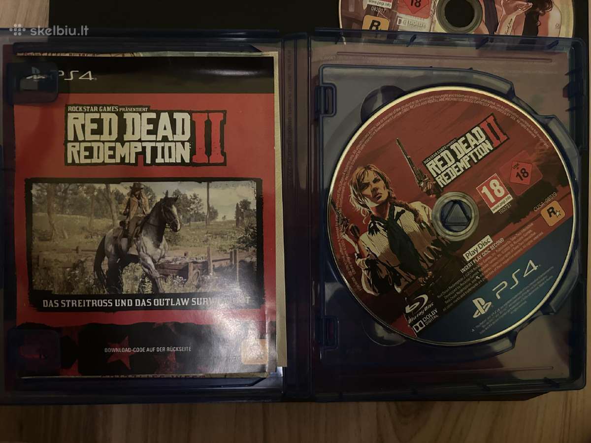 Playstation 4 Slim +Laidinis pultelis Rdr2 ir Gtav - nuotraukos Nr. 5