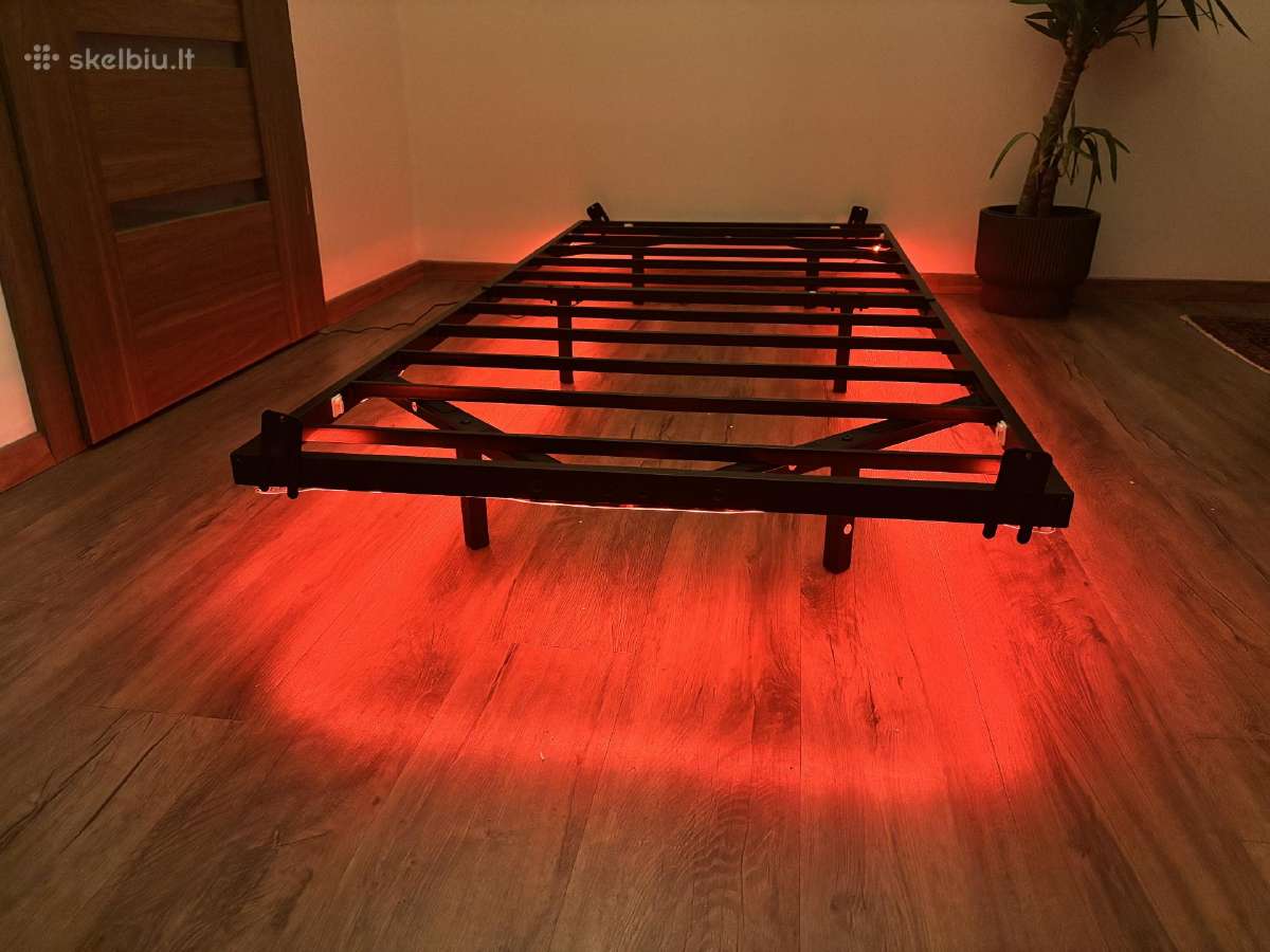 Viengulės lovos 200x90 rėmas su rgb - nuotraukos Nr. 2