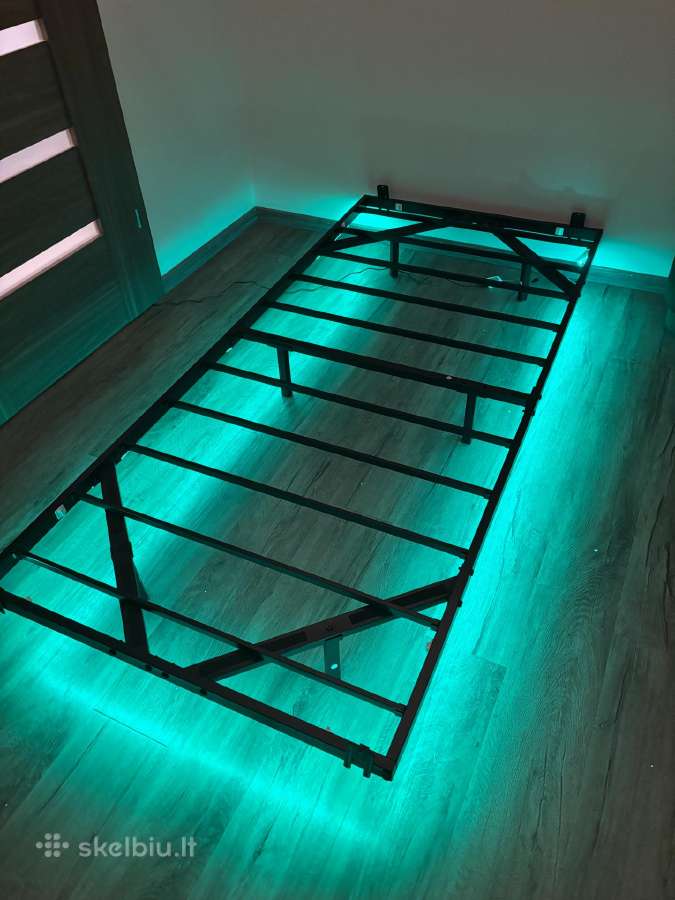 Viengulės lovos 200x90 rėmas su rgb - nuotraukos Nr. 5