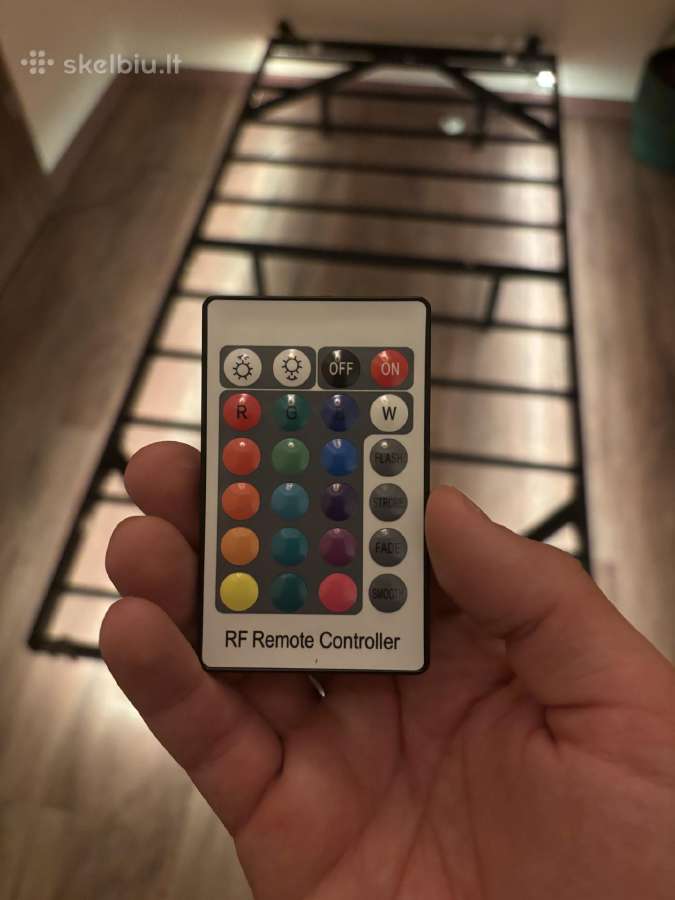 Viengulės lovos 200x90 rėmas su rgb - nuotraukos Nr. 10