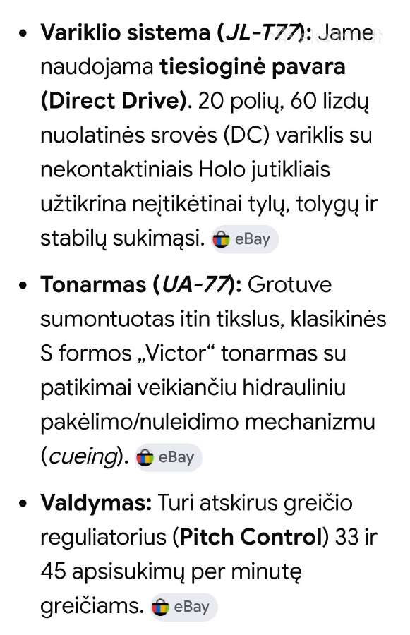 Victor Jl-b77 plokštelių grotuvas - nuotraukos Nr. 20