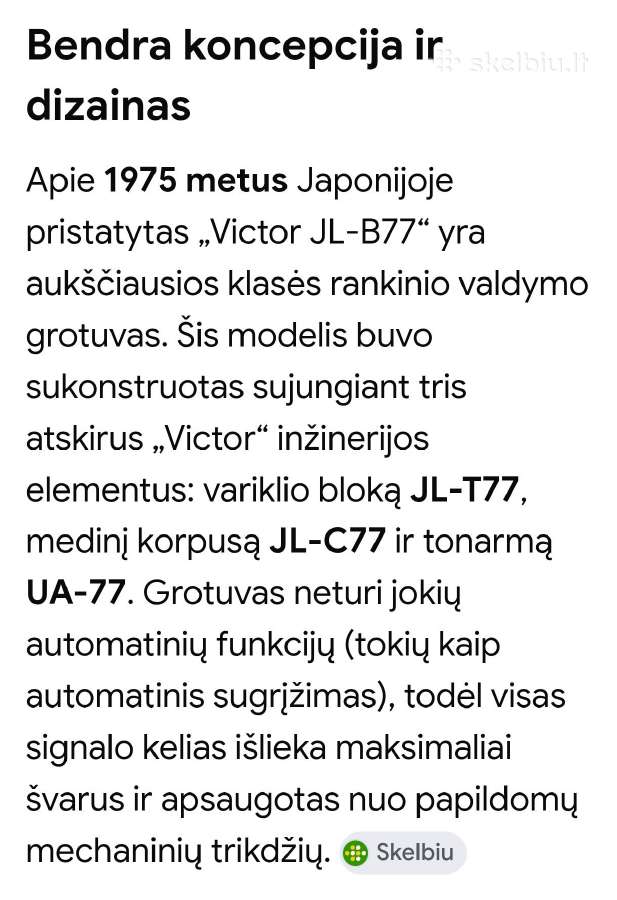 Victor Jl-b77 plokštelių grotuvas - nuotraukos Nr. 21