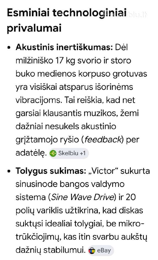 Victor Jl-b77 plokštelių grotuvas - nuotraukos Nr. 24