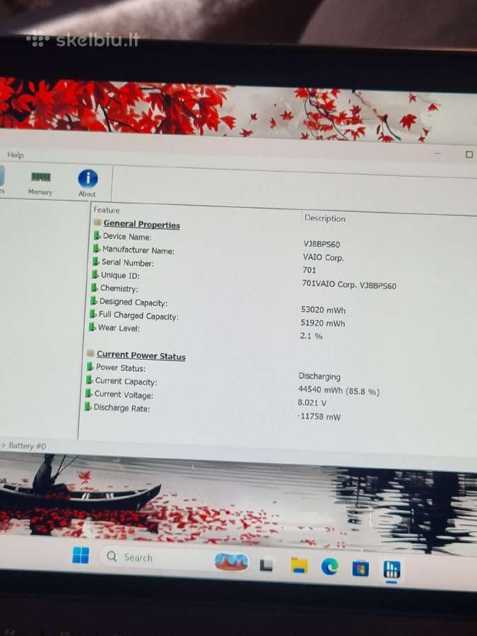 Sony Vaio Sx14 i7 - nuotraukos Nr. 7