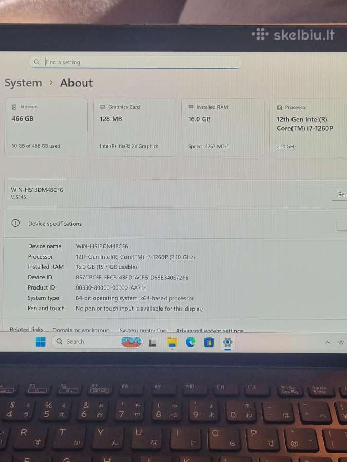 Sony Vaio Sx14 i7 - nuotraukos Nr. 8