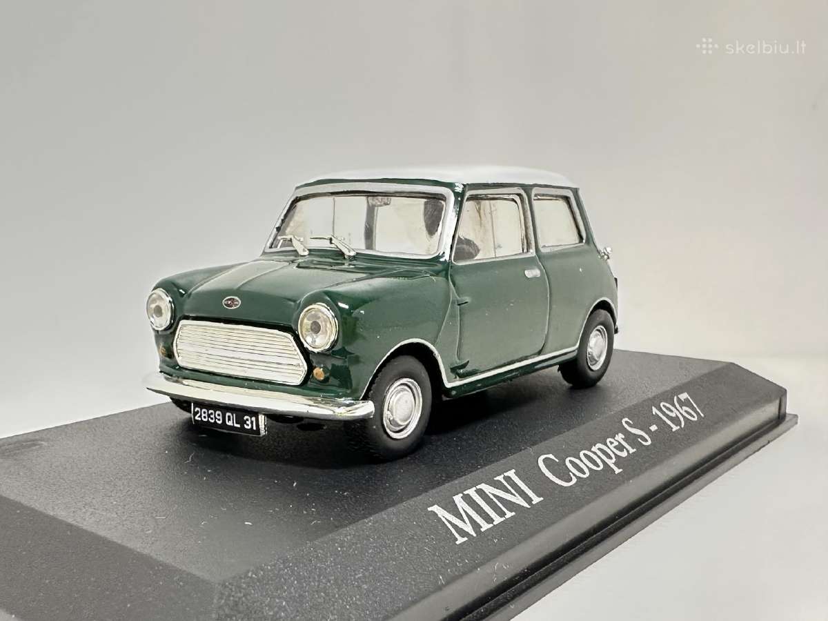Mini Cooper S 1967 žalia/balta 1:43 Edicola - nuotraukos Nr. 6