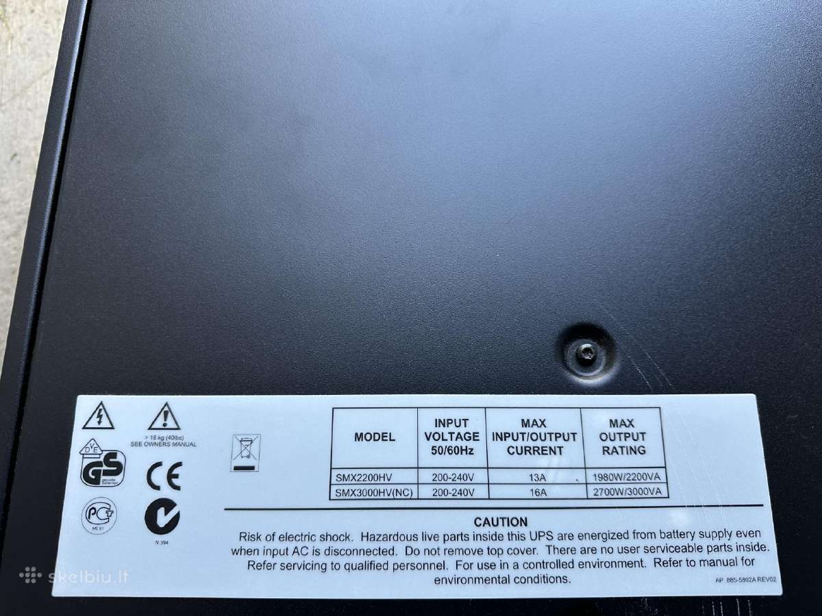 Ups, nepertraukiamo maitinimo šaltinis Apc Smart - nuotraukos Nr. 6