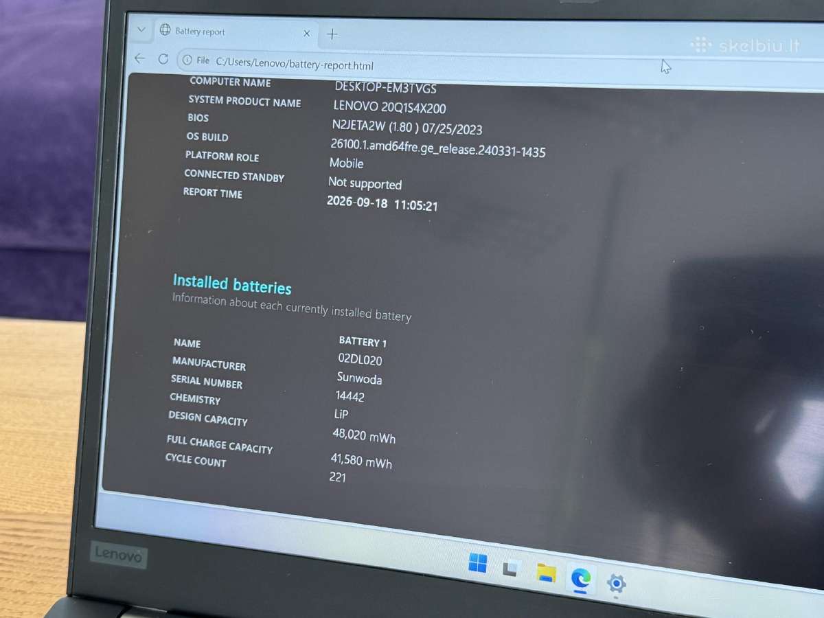 Thinkpad X390 13.3 i5-8665u 16gb 256ssd Win Pro - nuotraukos Nr. 6