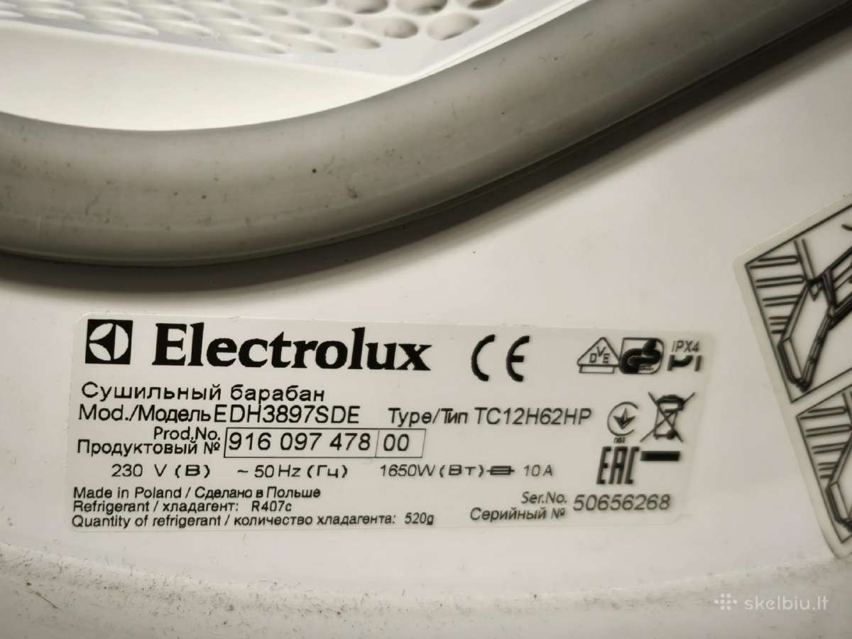 Electrolux džiovyklė E50 error dalimis - nuotraukos Nr. 4