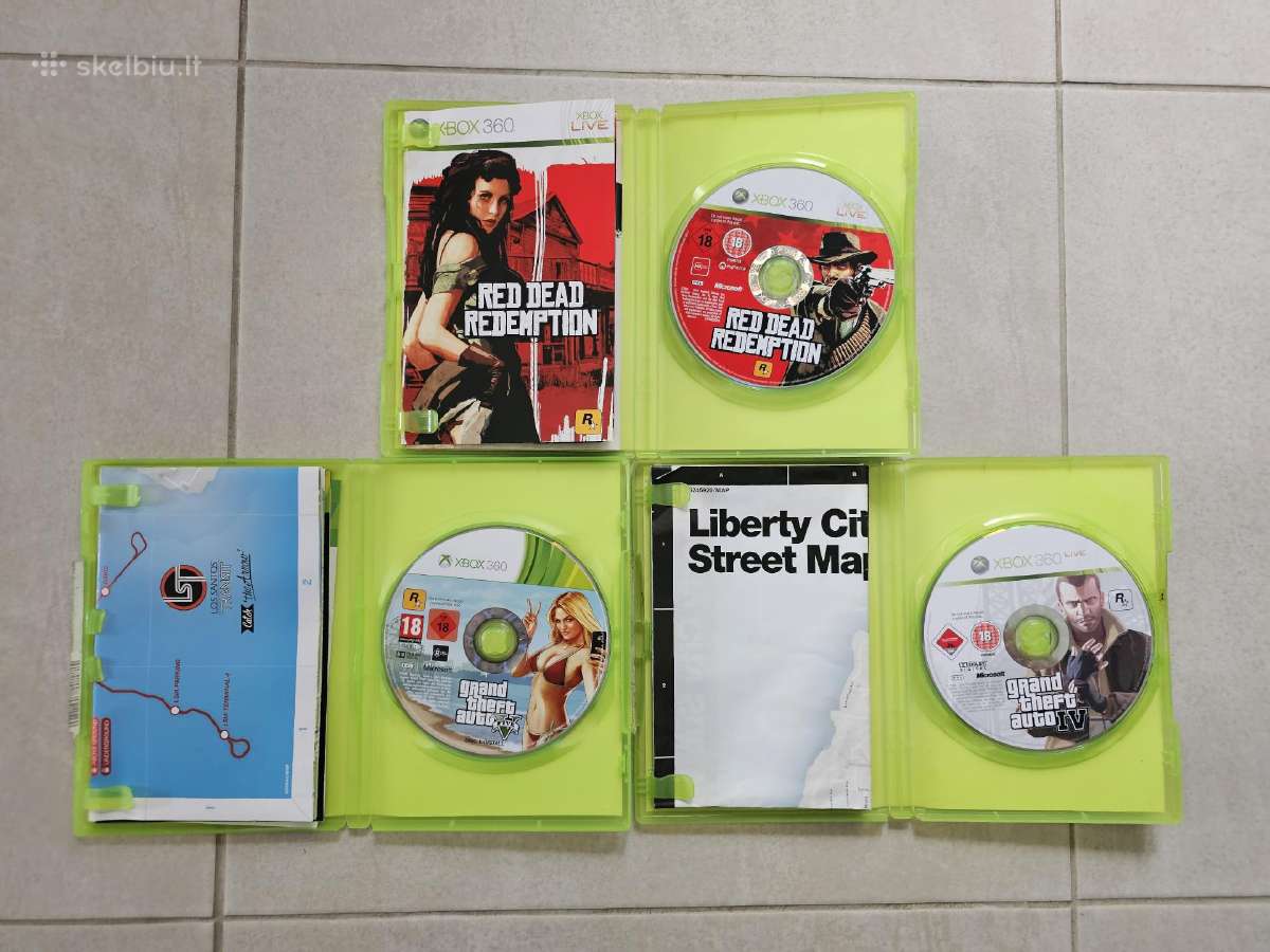 Xbox 360 Gta4 Gta5 Rdr zaidimai - nuotraukos Nr. 2