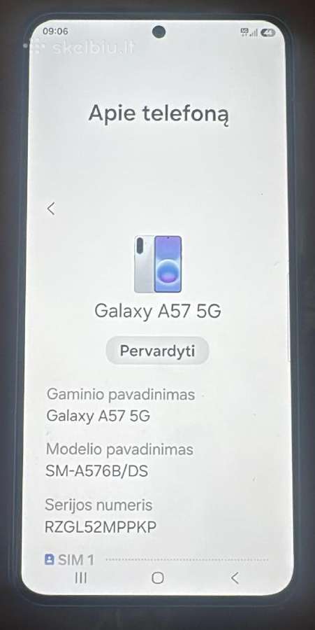 Parduodudu samsung a57 5G 128gb - nuotraukos Nr. 3