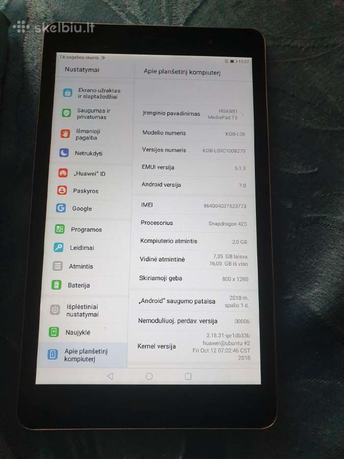 Huawei Mediapad T3 8 - nuotraukos Nr. 2