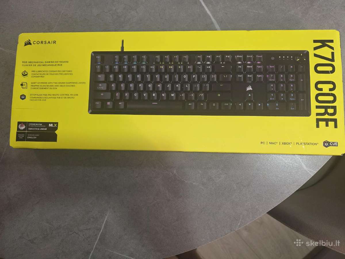 Corsair K70 Core Rgb mechaninė klaviatūra - nuotraukos Nr. 2