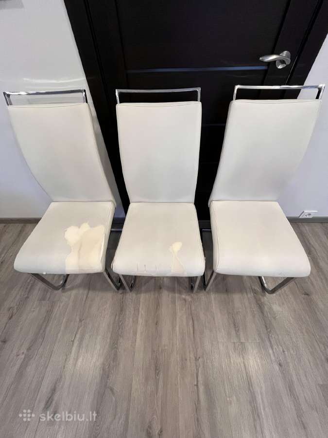 Šešios baltos kėdės + keturi nauji atlošai - nuotraukos Nr. 4
