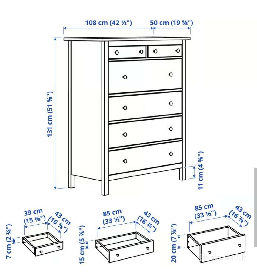 Ikea Hemnes komoda - nuotraukos Nr. 2