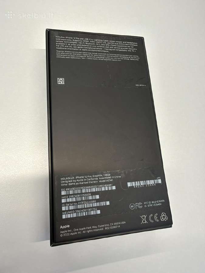 iPhone 12 Pro, Graphite, 128gb su dėžute ir dėklu - nuotraukos Nr. 19