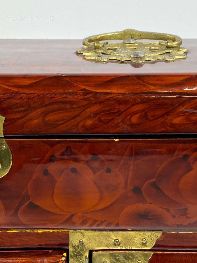 Vintažinė, kiniška papuošalų dėžutė - nuotraukos Nr. 18