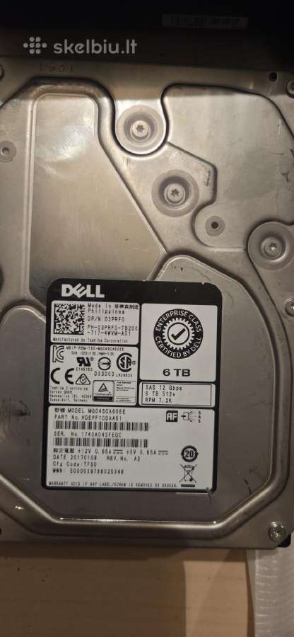 Sas HDD 3.5" 1tb, 4tb, 6tb 12g be bad sektorių - nuotraukos Nr. 14