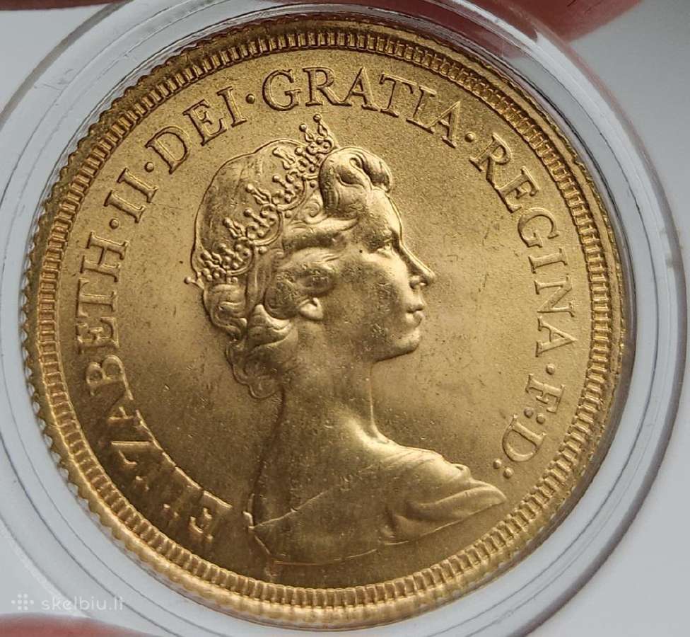 Soverenas Elžbieta II -1974 Auksinė moneta - nuotraukos Nr. 2