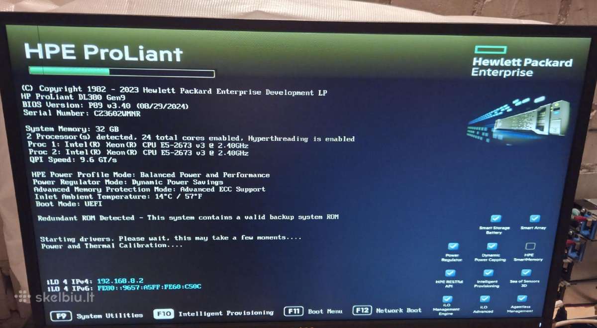 Hp Dl380 G9 12lff+2sff 2x2673v3 16gb RAM - nuotraukos Nr. 2