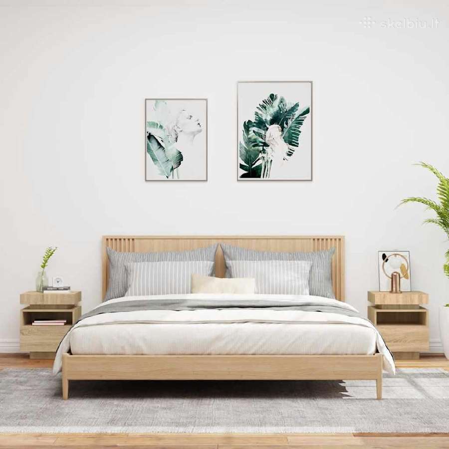 Naktinės spintelės su LED , 2vnt. vidaxl(836785) - nuotraukos Nr. 3