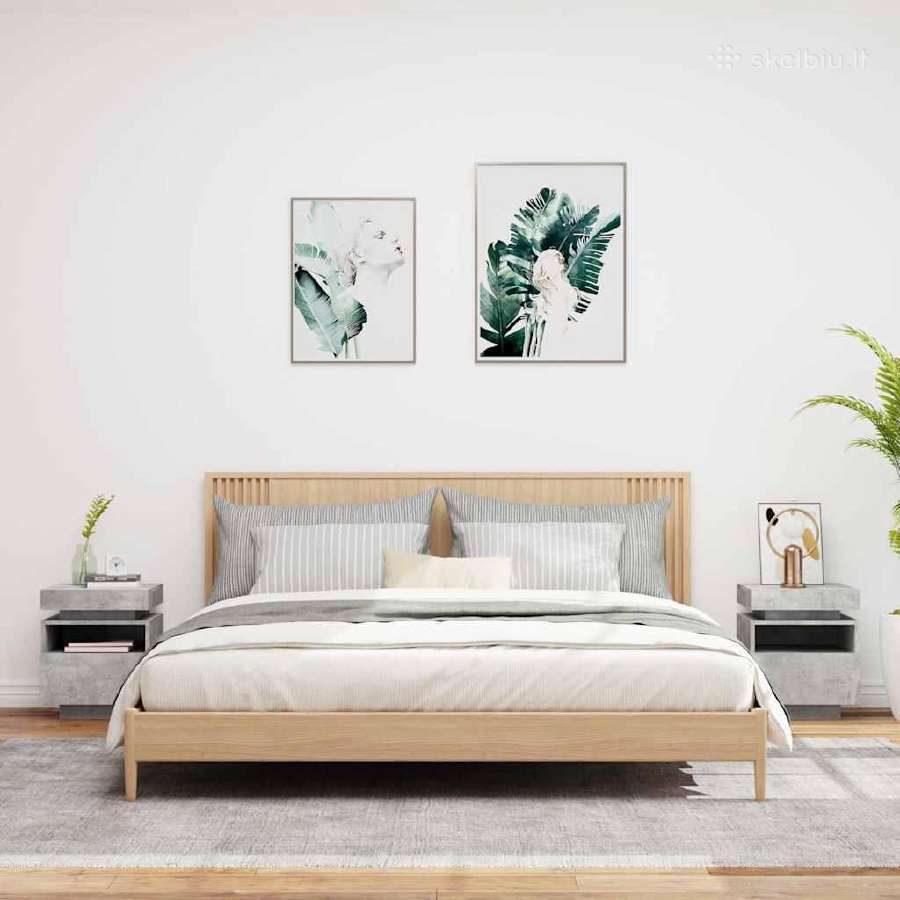 Naktinės spintelės su LED , 2vnt. vidaxl(836785) - nuotraukos Nr. 4